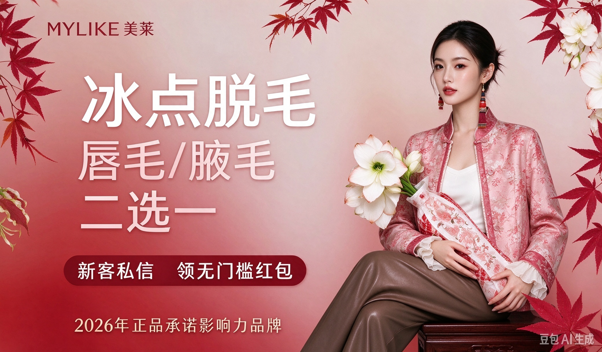[唇毛/腋毛] 冰点脱毛 上唇毛/腋毛二选一 单次体验【宁波美莱】