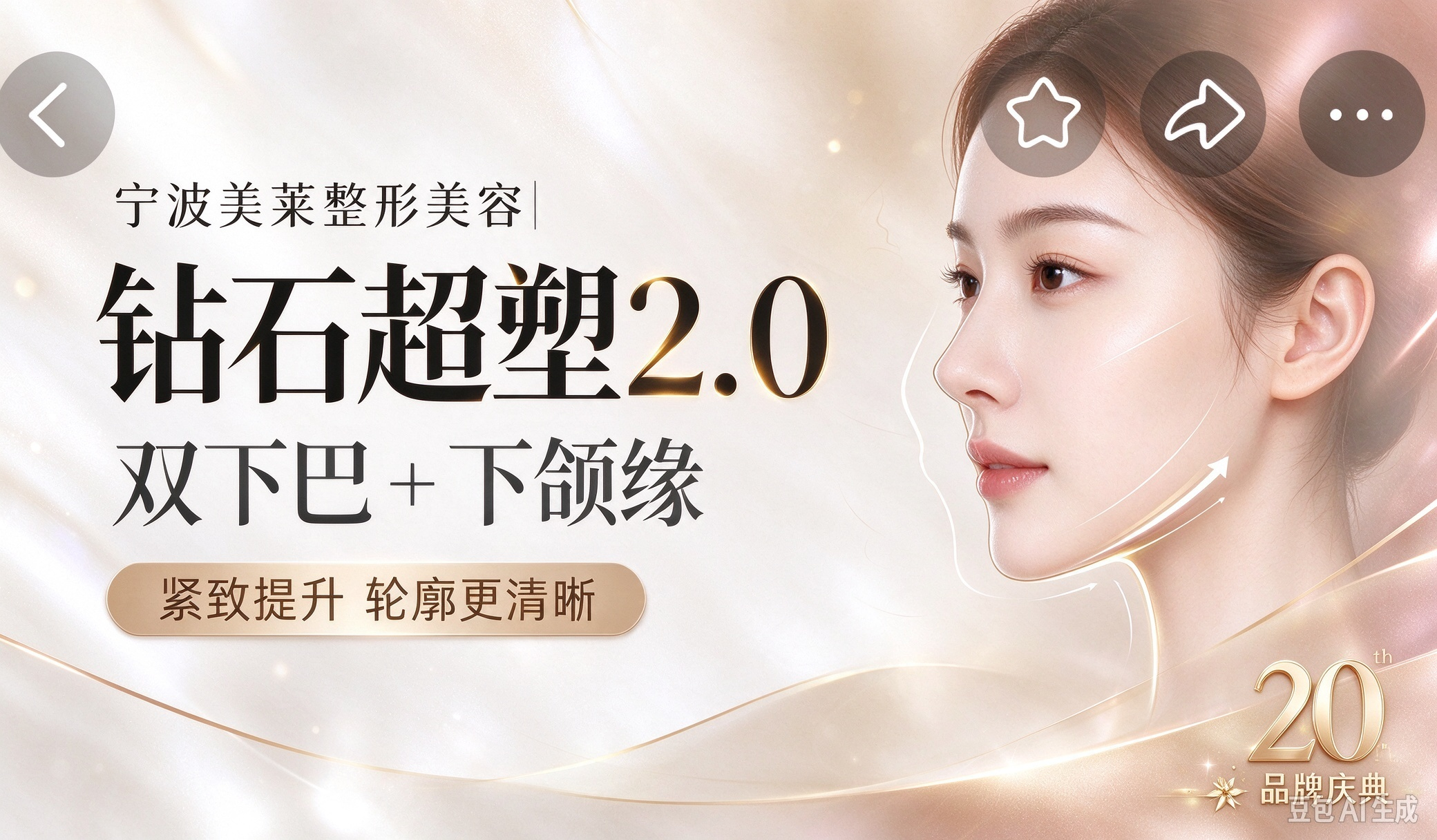 【3次疗程更优惠】钻石超塑 2.0(双下巴+下颌缘)双部位轻薄紧致