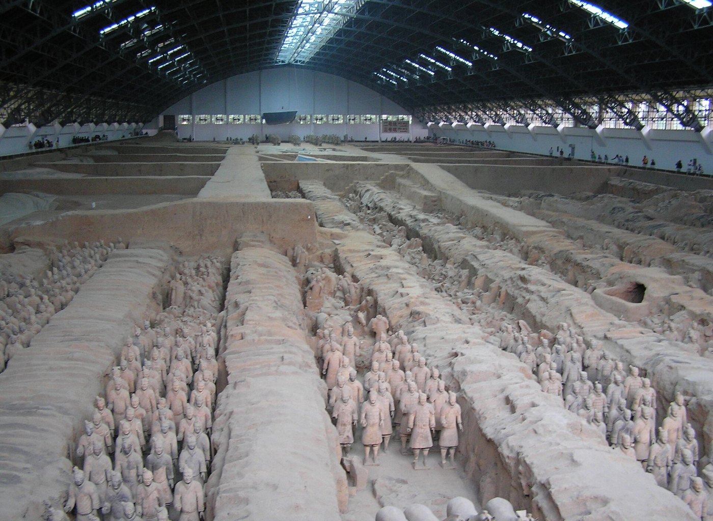 Terracotta Army excavation hall tourists