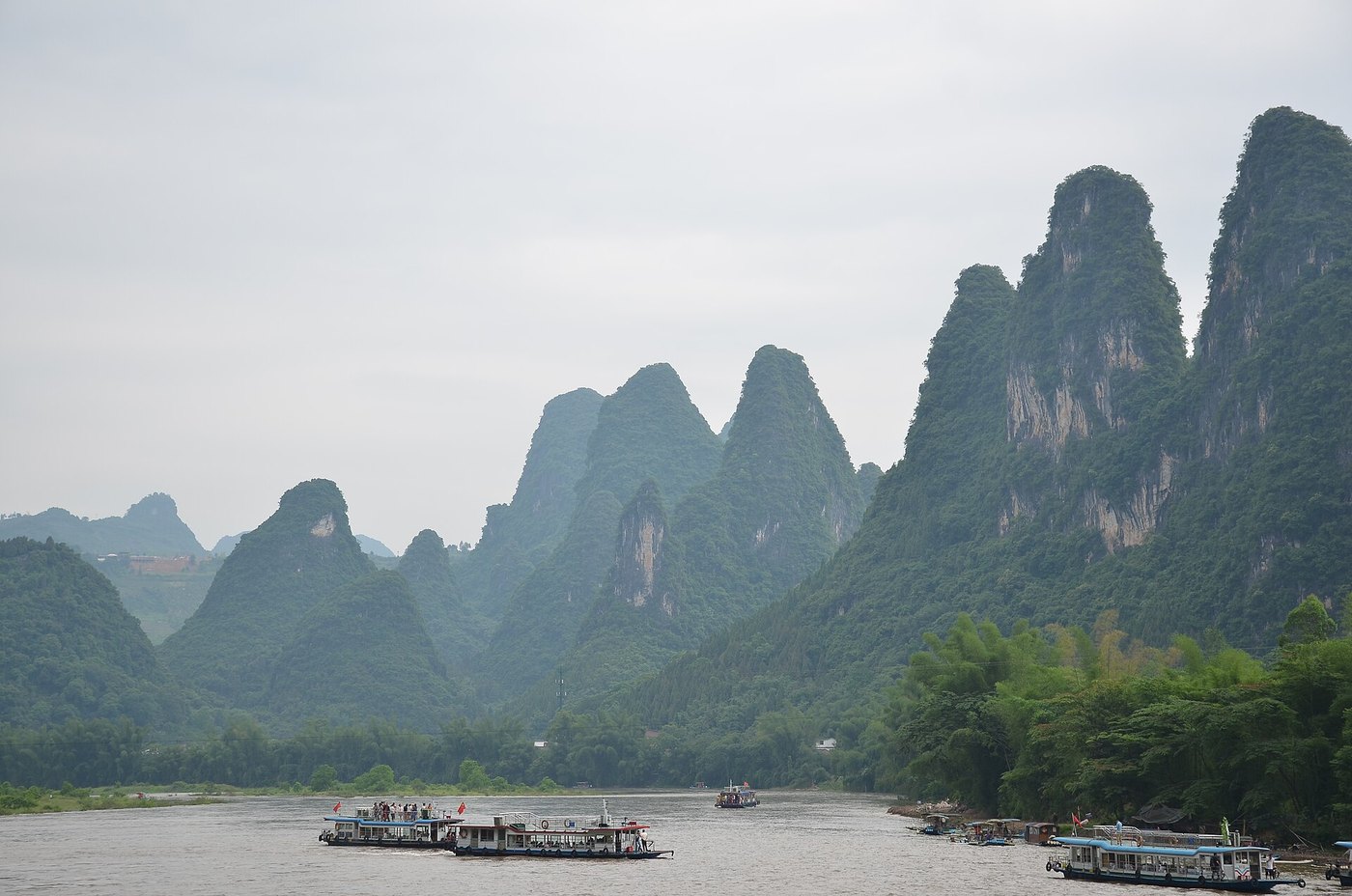 Yangshuo countryside karst visitors