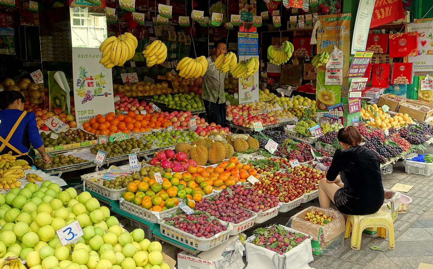 Chengdu food market Sichuan
