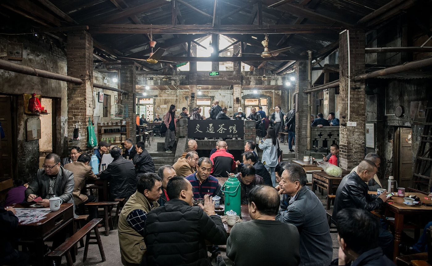 Chongqing tea house people