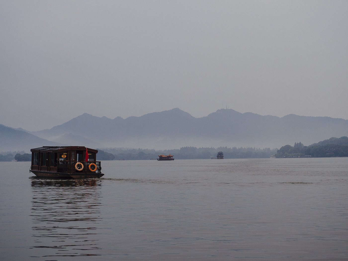 West Lake Hangzhou rain