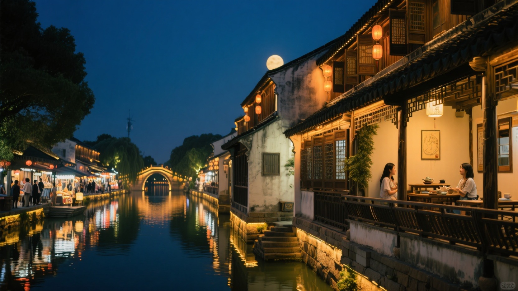 Avoid the pitfalls of nighttime exploration in Jiaxing | My personally tested and compiled route, covering Nanhu Lake lights, Yuehe Night Market, and Pingtan teahouse, after three nights of continuous
