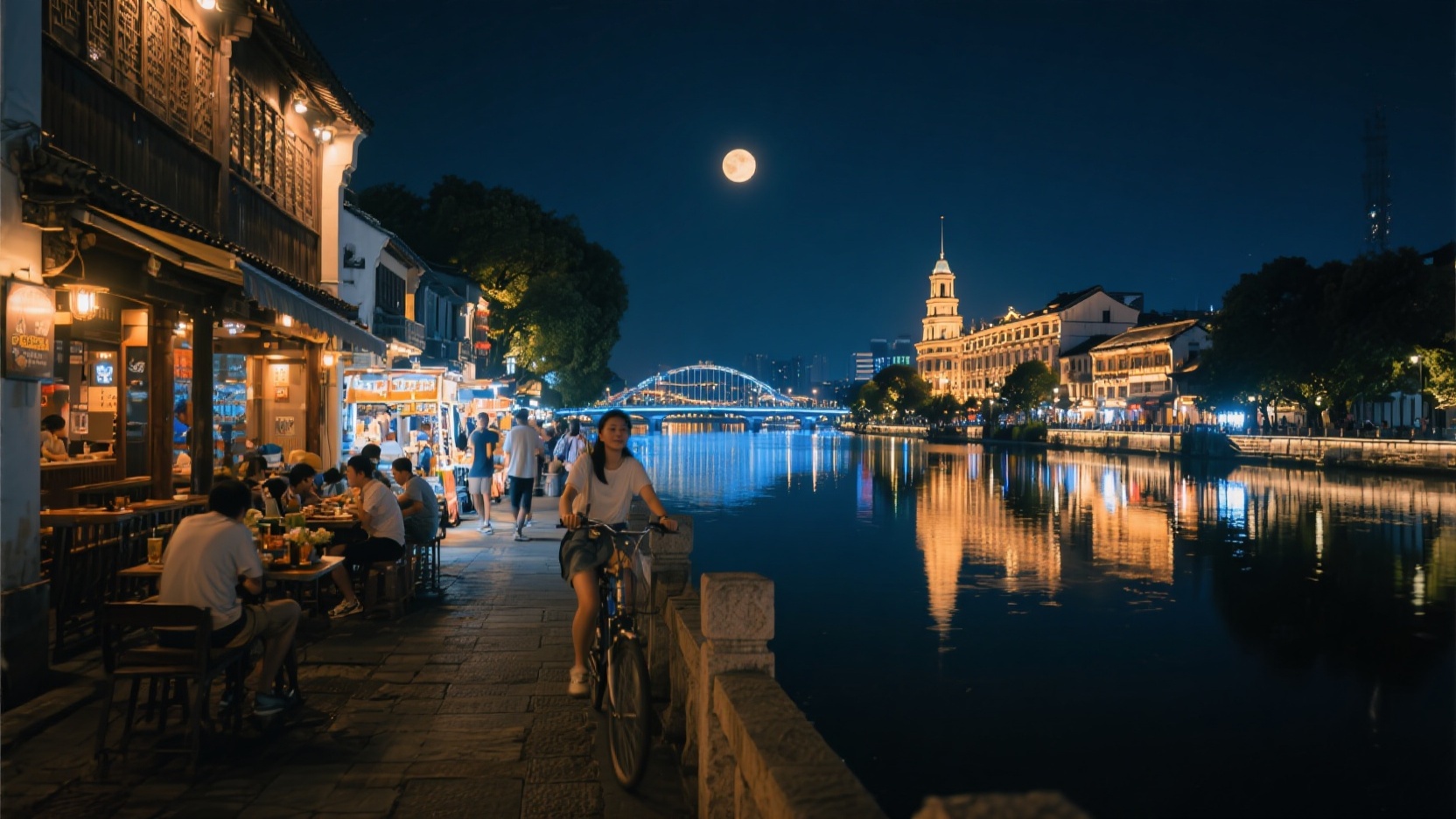 Hidden Night Tour Route in Ningbo | A List of Rivers, Lakes, and Lakes with Lights + Night Markets + Bars Compiled After Three Nights of Travel (Tested by Me in Summer)