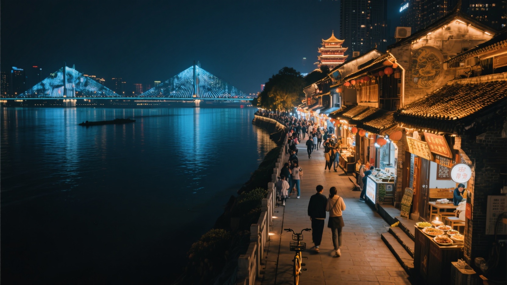 5-Hour Night Tour of Nanchang | A Blogger's Personally Tested Route from Riverside Lights to Old Alley Tea-Picking Opera (with Photo Spot List)