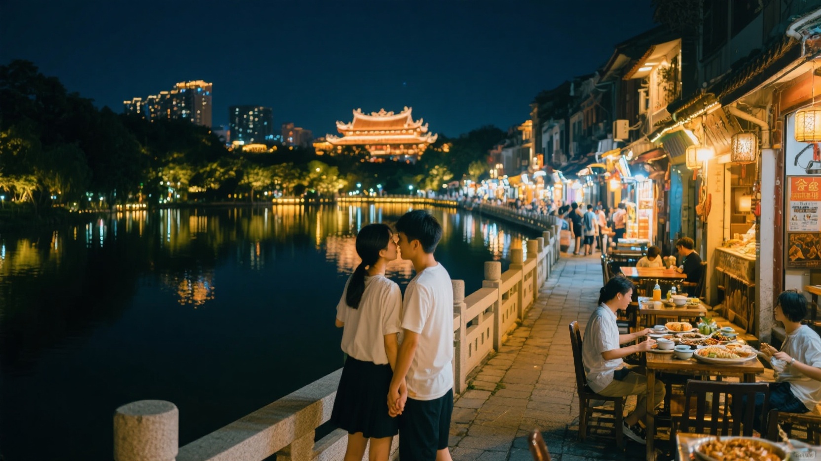 Quanzhou Night Tour in 5 Hours | Blogger's Personally Tested and Avoided-Potential Route: West Lake to Jinyu Lane Night Economy Route, with 5 Night Photography Spots (Summer/Couple's Recommendation)
