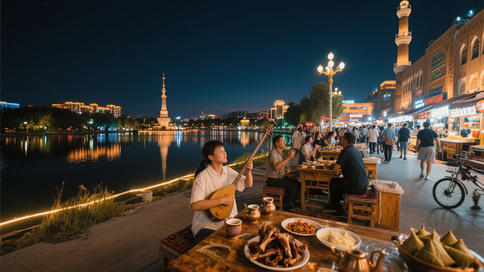 Urumqi Night Tour Secret Route | Tested and tested from 6:00 PM to 11:30 PM: Light Show + Night Market + Old Teahouse, avoiding the crowds