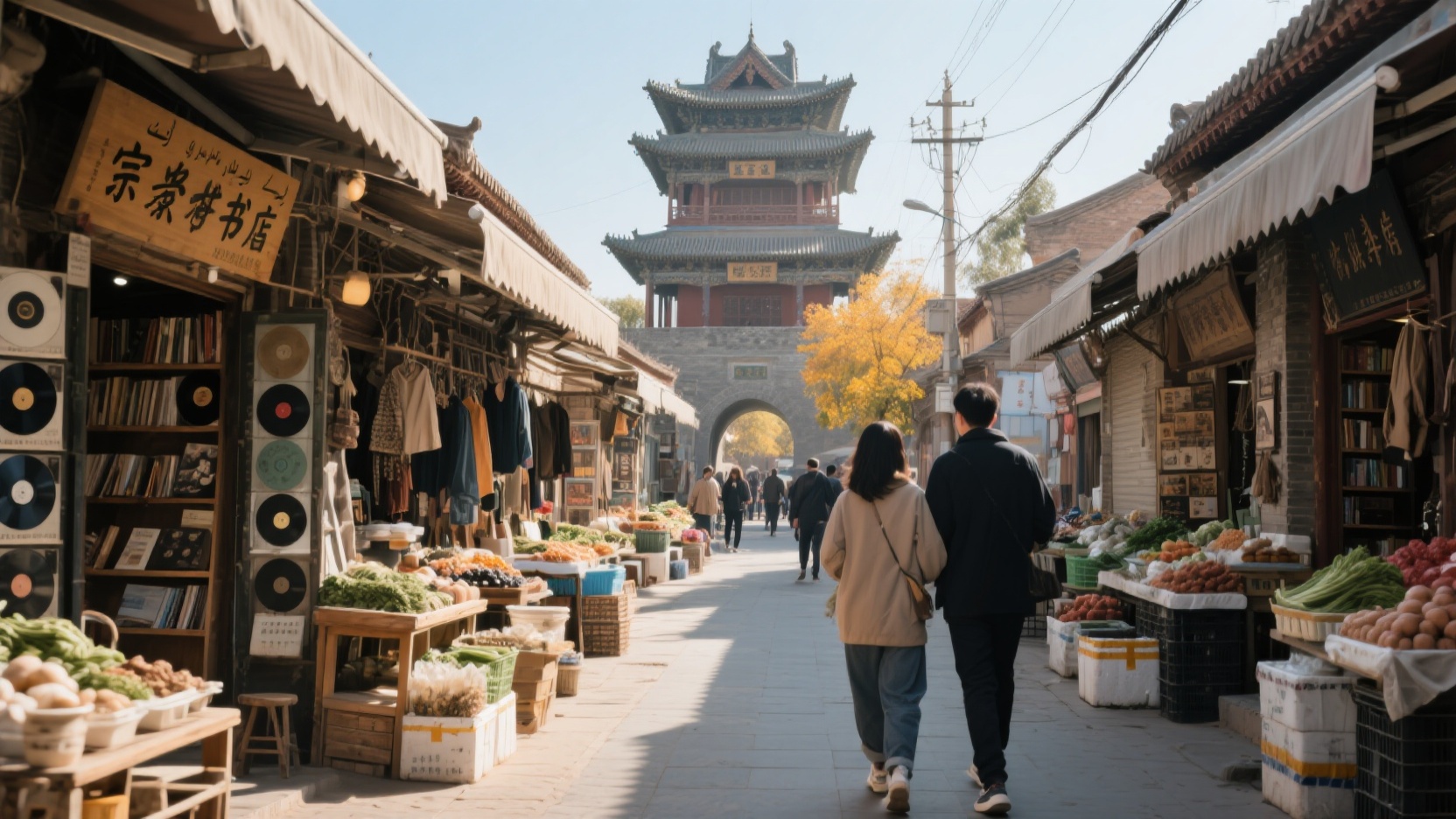 银川文艺暴走|博主亲测秋季慢游线:菜市场、古着店与黑胶店一网打尽(含2条支线岔路)