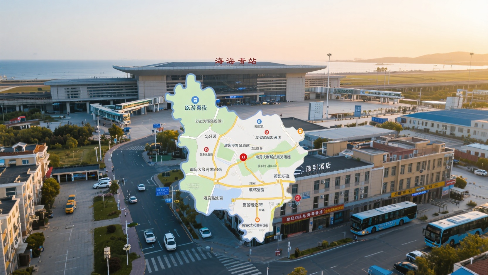 烟台过夜地图|高铁/机场/客运/换乘站2公里亲测住宿清单(夜到避坑)