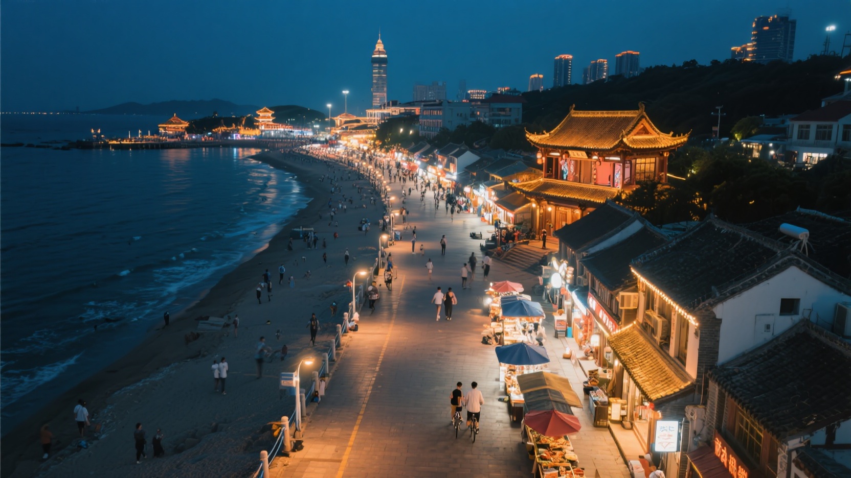 烟台夜行地图|三晚亲测的海岸灯光到老戏楼路线(夏季夜游党避坑清单)