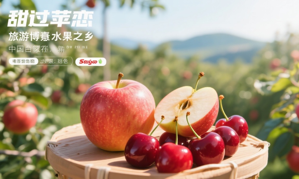 Sweeter than first love! Yantai apples and cherries, a sweet encounter on the tip of your tongue.