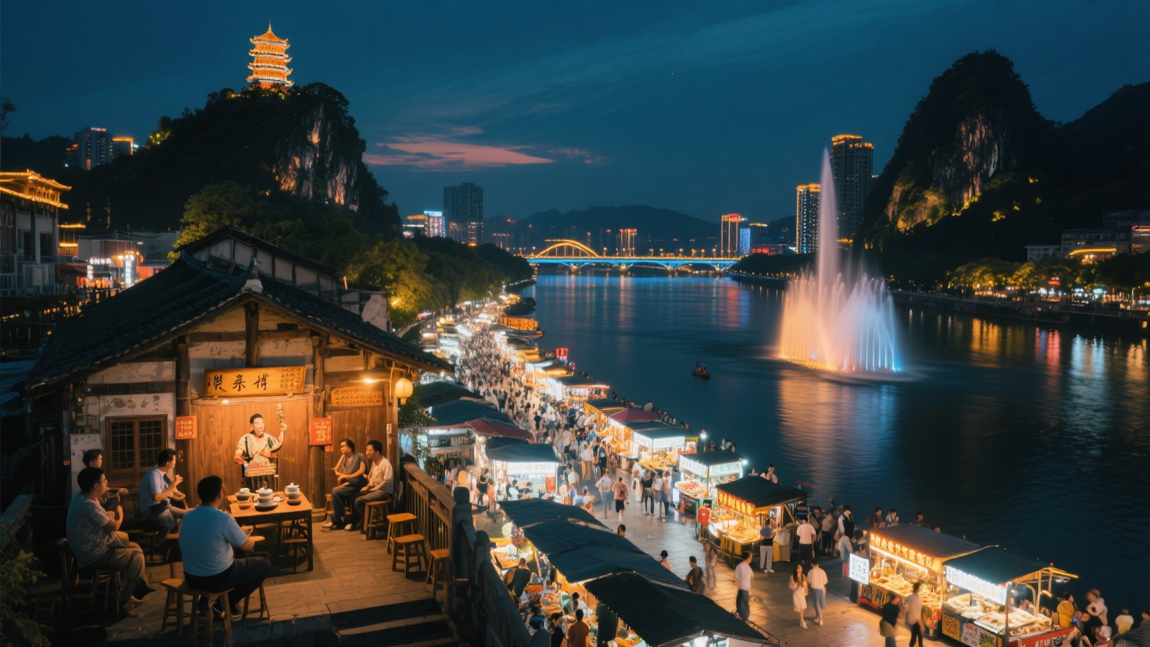 柳州夜游私藏线|亲测从18点走到23点半的江景夜市听戏路线(附5机位避坑·第一次来直接抄)