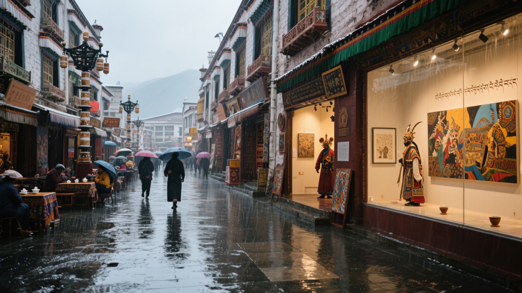 Don't wade in puddles on Barkhor Street when it rains in Lhasa | Local's Guide to Avoiding Pitfalls: 6 Indoor Art Venues You Can Spend a Day In—No Getting Rained or Sunburned