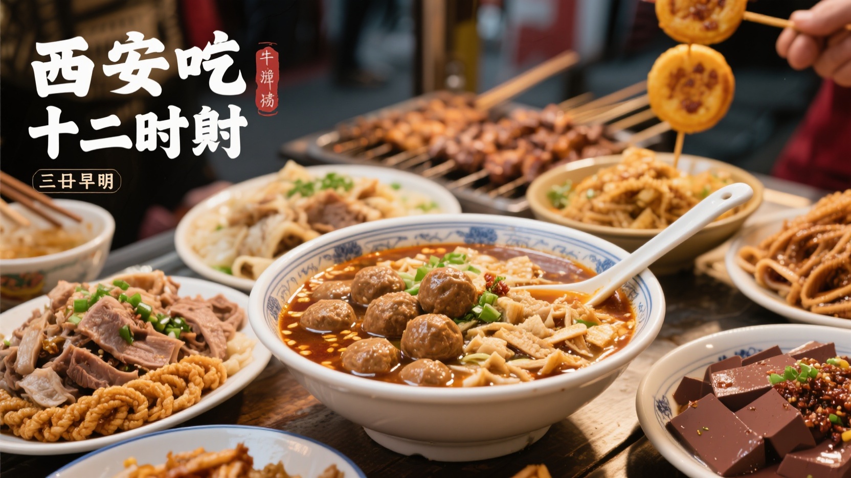 A Xi'an Stomach's Twelve Hours | 8 Authentic Local Flavors, From Meatball Hot and Sour Soup in the Morning to Lamb Blood Soup in the Late Night
