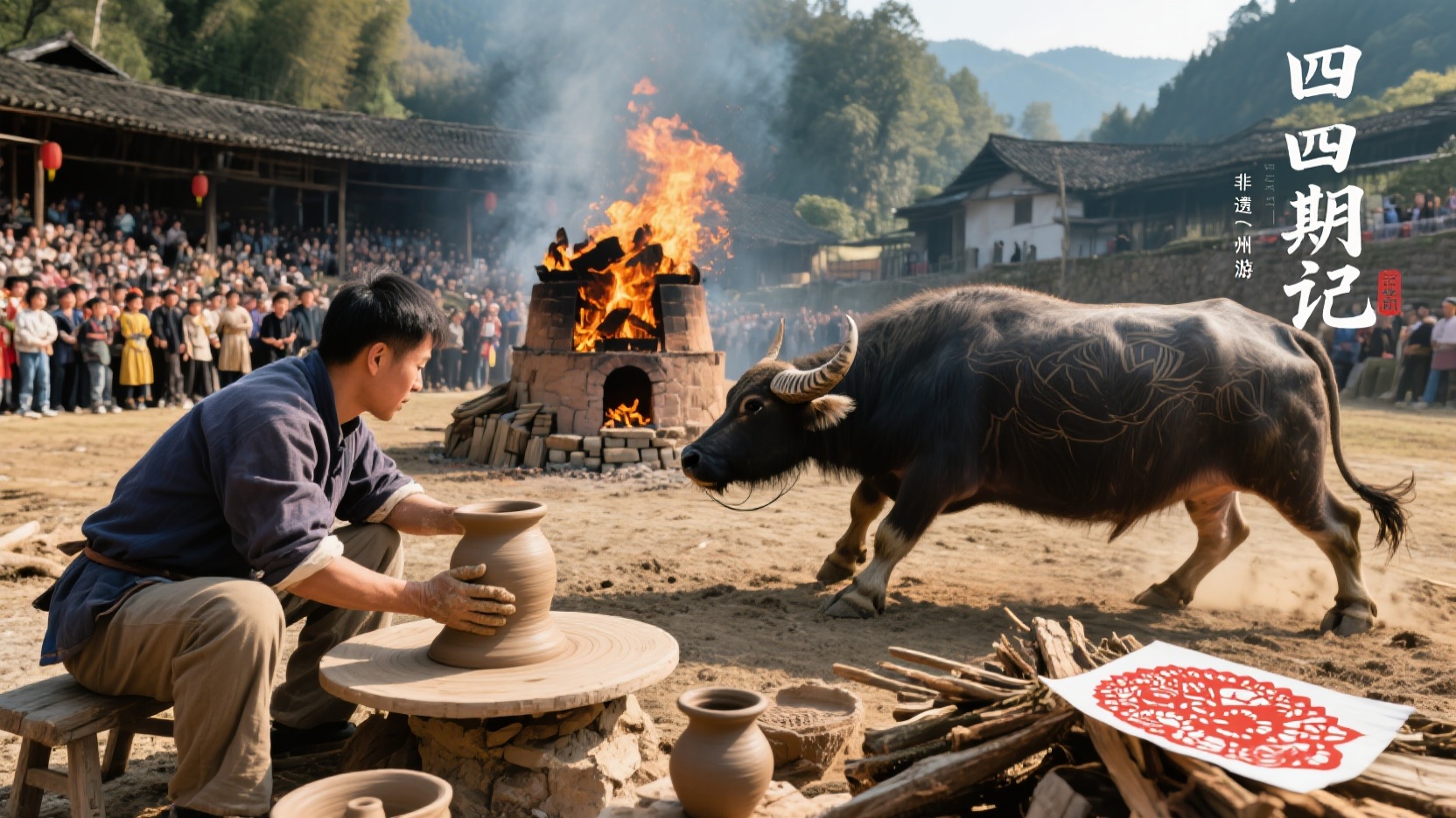 金華非遺四時記｜鬥牛、煉火、婺州窯與浦江剪紙的深度體驗路徑