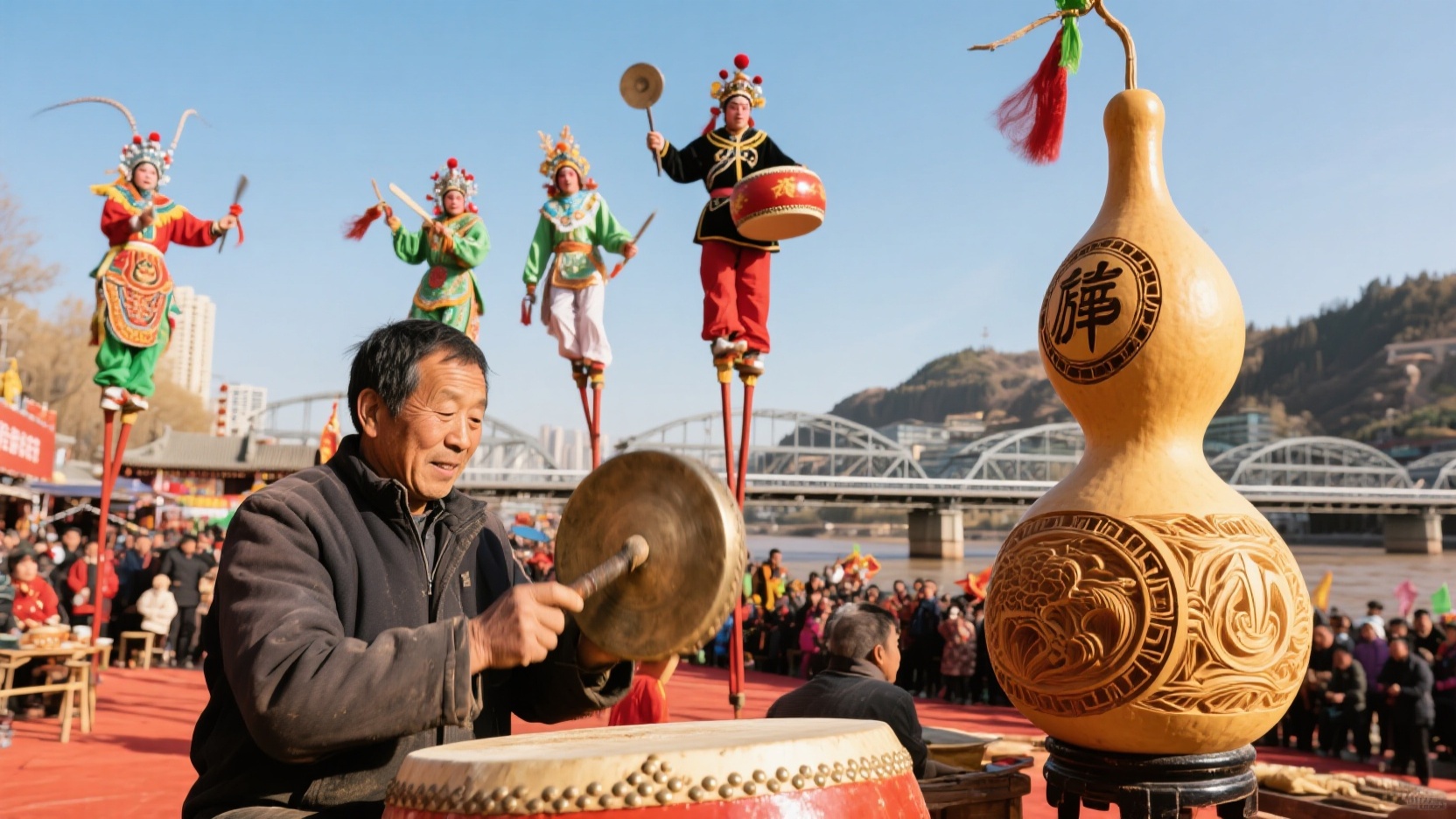 Between Drumbeats and Carving Knives | From Folk Performances to Gourd Carving: Half a Day as a Lanzhou Craftsman