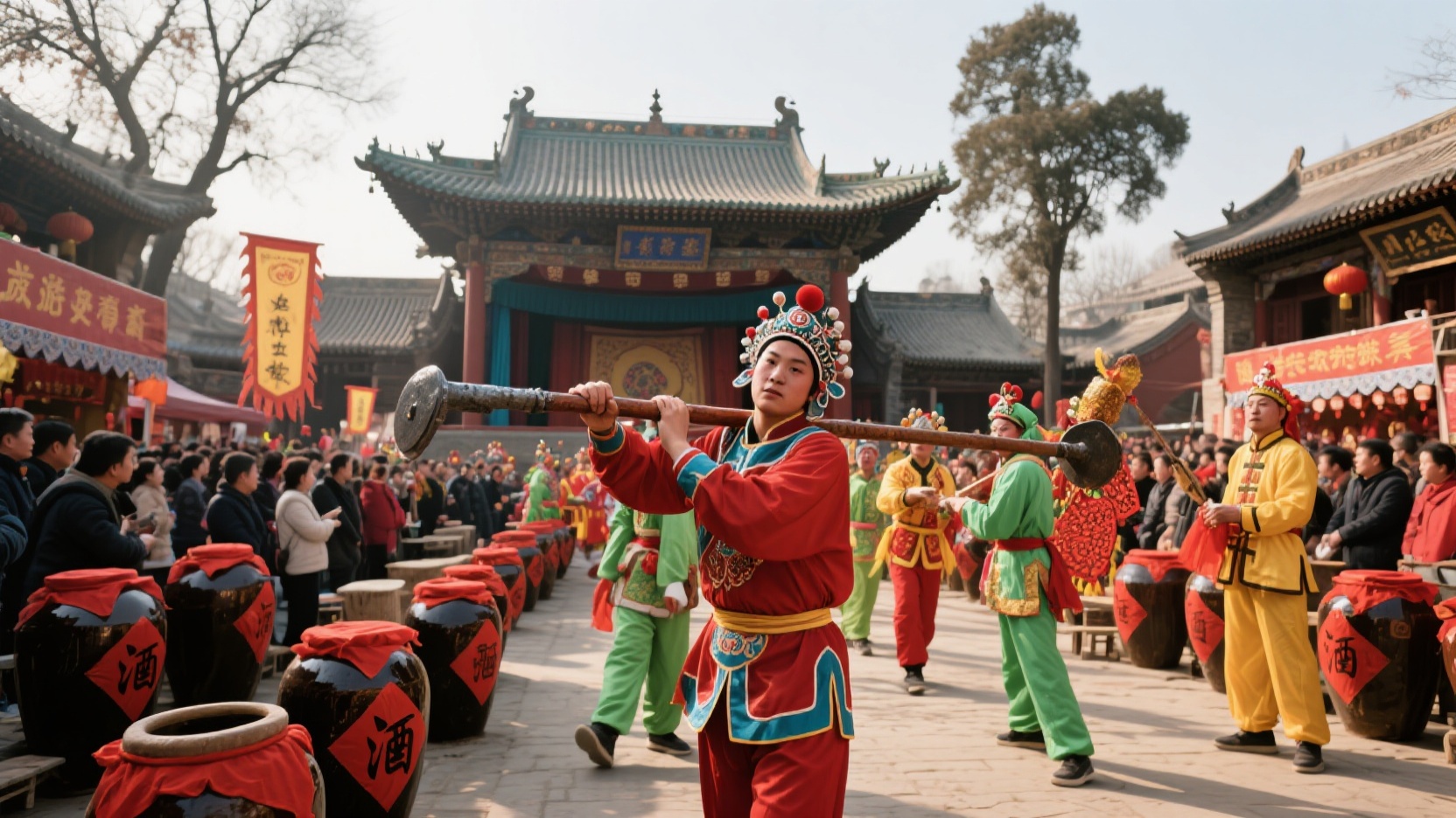 Taiyuan Amidst the Sounds of Folk Performances: A Slow-Paced Experience of Intangible Cultural Heritage from Jinci Temple Fair, Iron Rod Carrying, and Old Vinegar Workshops