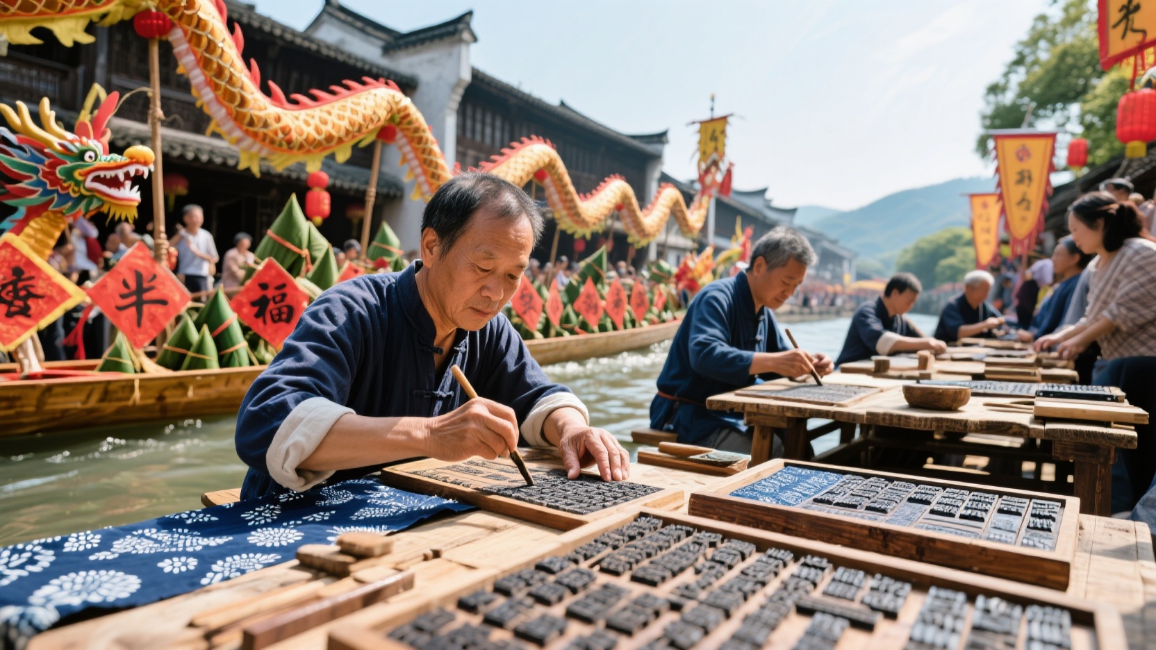 Spend half a day as a Wenzhou craftsman: A guide to seasonal intangible cultural heritage, from street-blocking celebrations and Dragon Boat Festival battles to blue-dyed cloth binding.