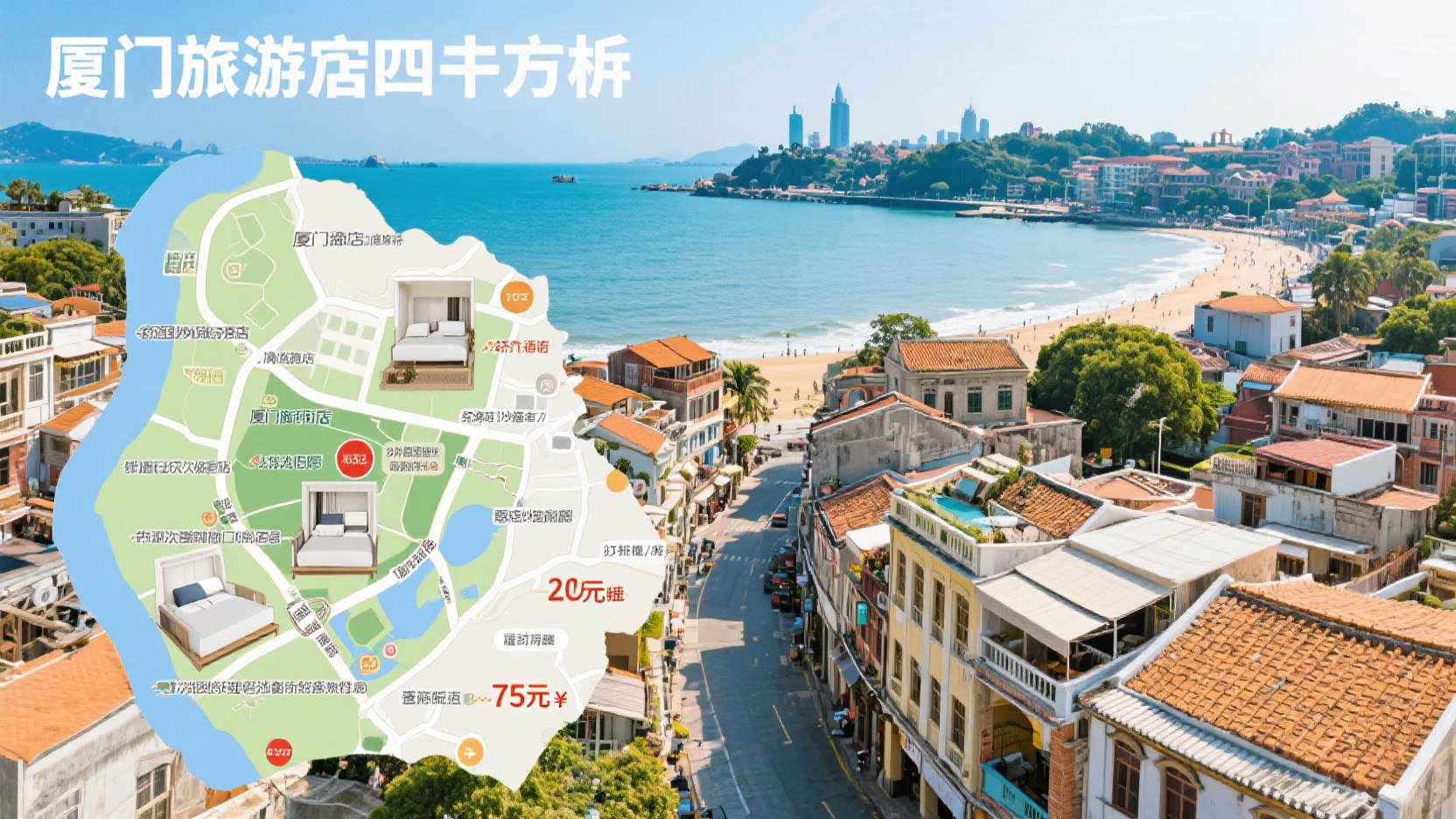 厦门住宿四档地图|两百元睡街巷、七百元睡海景,各预算片区配套避坑拆解
