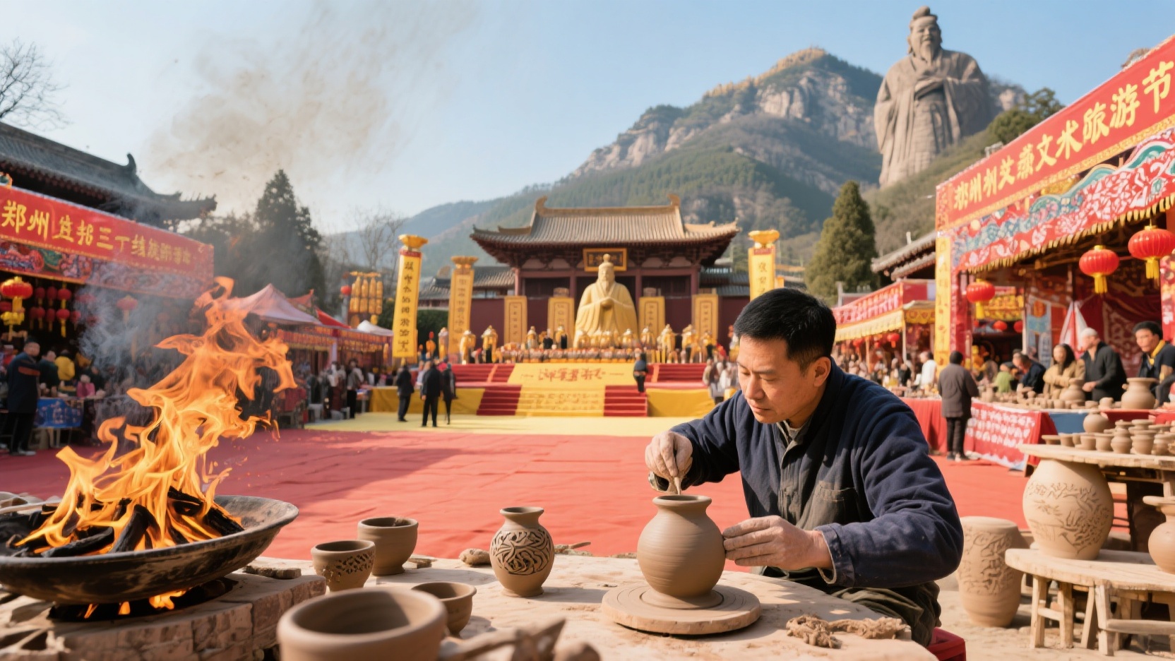 Entre ferias de templos y hornos de cerámica | Pasando medio día como artesano local en Zhengzhou