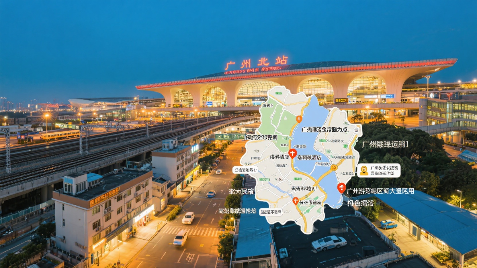 广州枢纽住宿避坑地图|博主亲测4大片区:高铁/机场/客运/地铁换乘2公里内(夜到早班机适用)