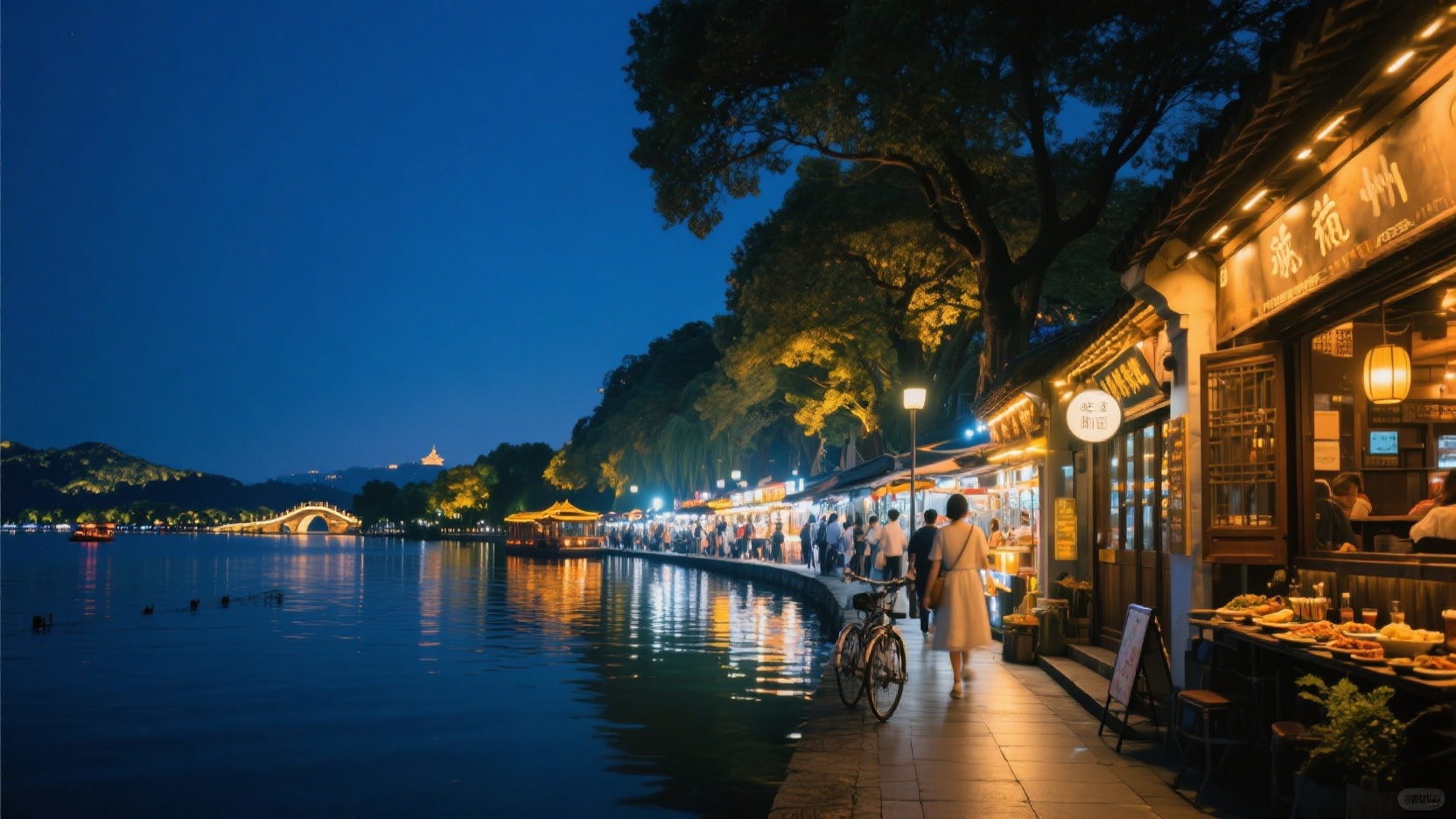A Guide to Nighttime Strolls in Hangzhou | A Blogger's Personally Tested Route: Lakeside Lights + Wulin Night Market + Canal Bars (Includes Night Photography Spots and Safety Checklist)