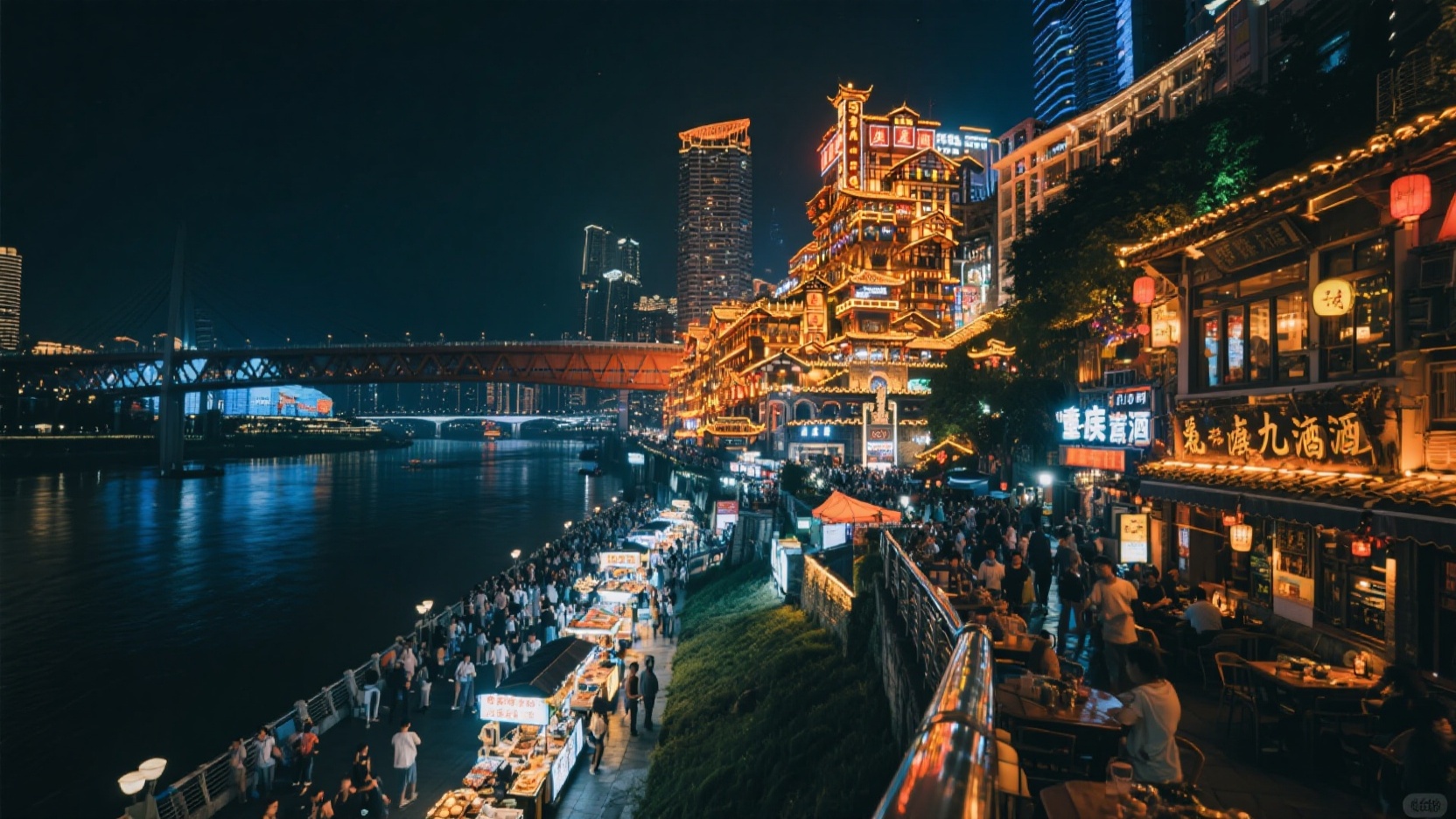 A Chongqing Night Tour Without the Crowds at Hongyadong | A Blogger's Personally Tested Route of Beibin Road Lights + Night Market + Jiujie Bars (with a Checklist to Avoid)