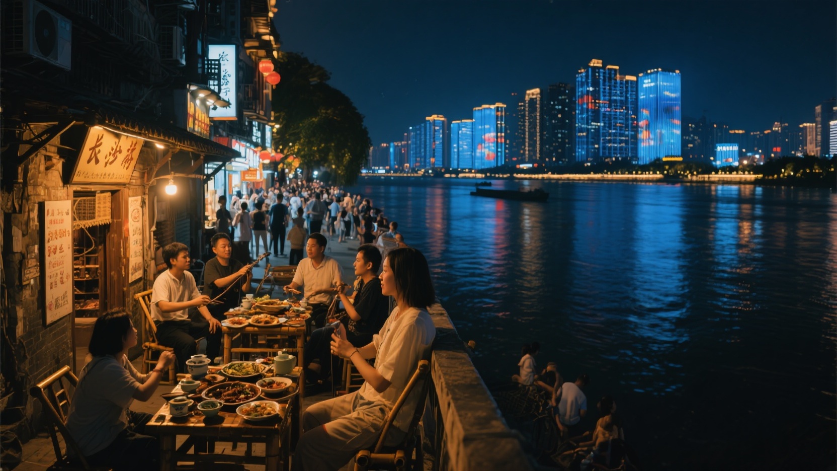 Changsha Night Tour Guide: My Personally Tested List of 3 Trips for Chasing the Xiangjiang River Lights, Late Night Snacks at Dongguashan, and Listening to Music at an Old Teahouse (Includes Camera Sp