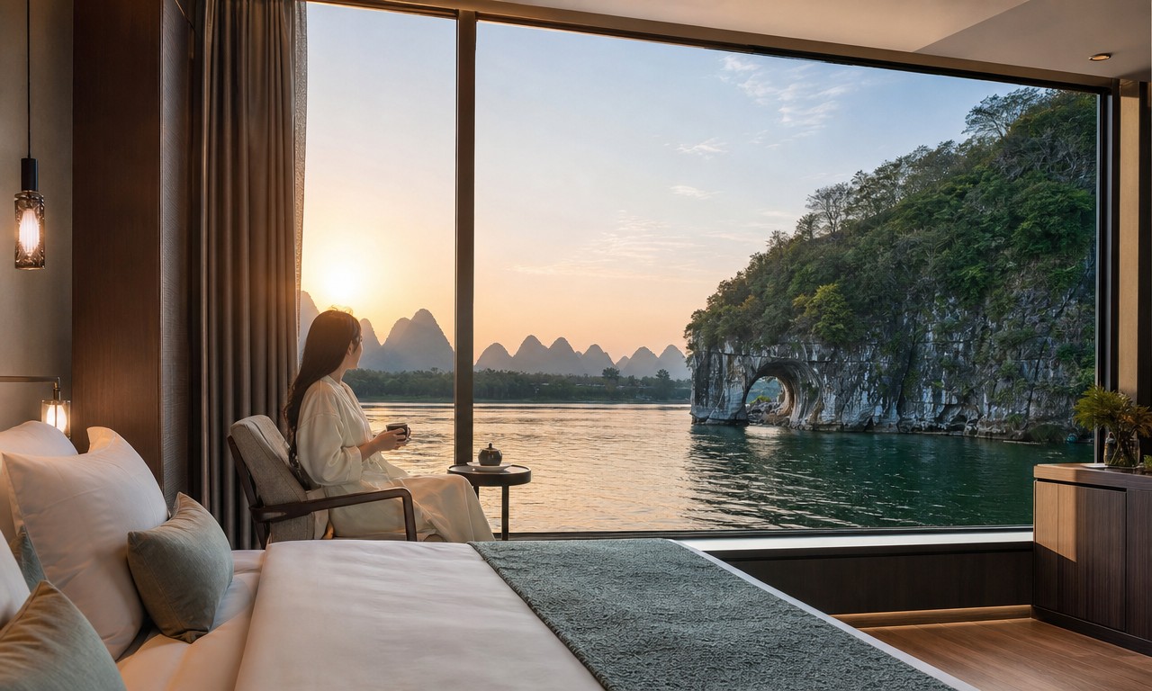 住在桂林滨江路一晚会看见什么?我按钟点试给你看