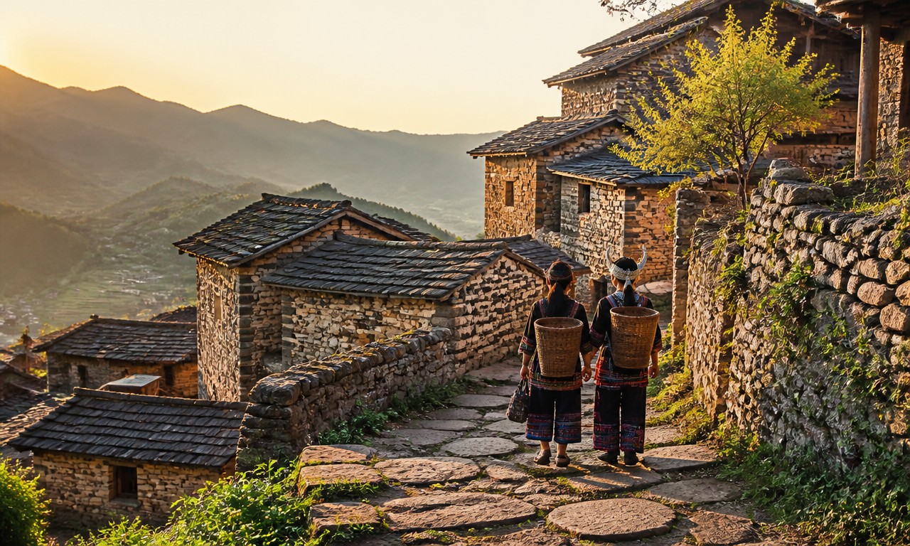 镇山村石板房