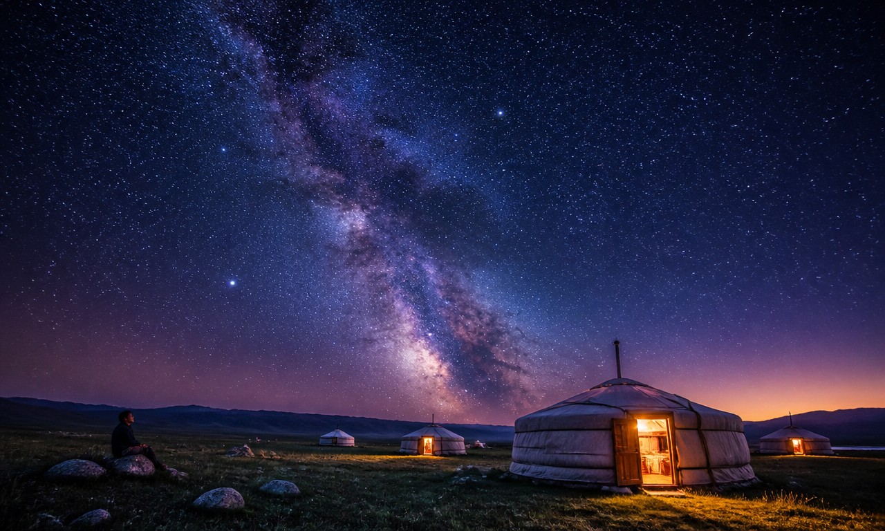 草原星空蒙古包