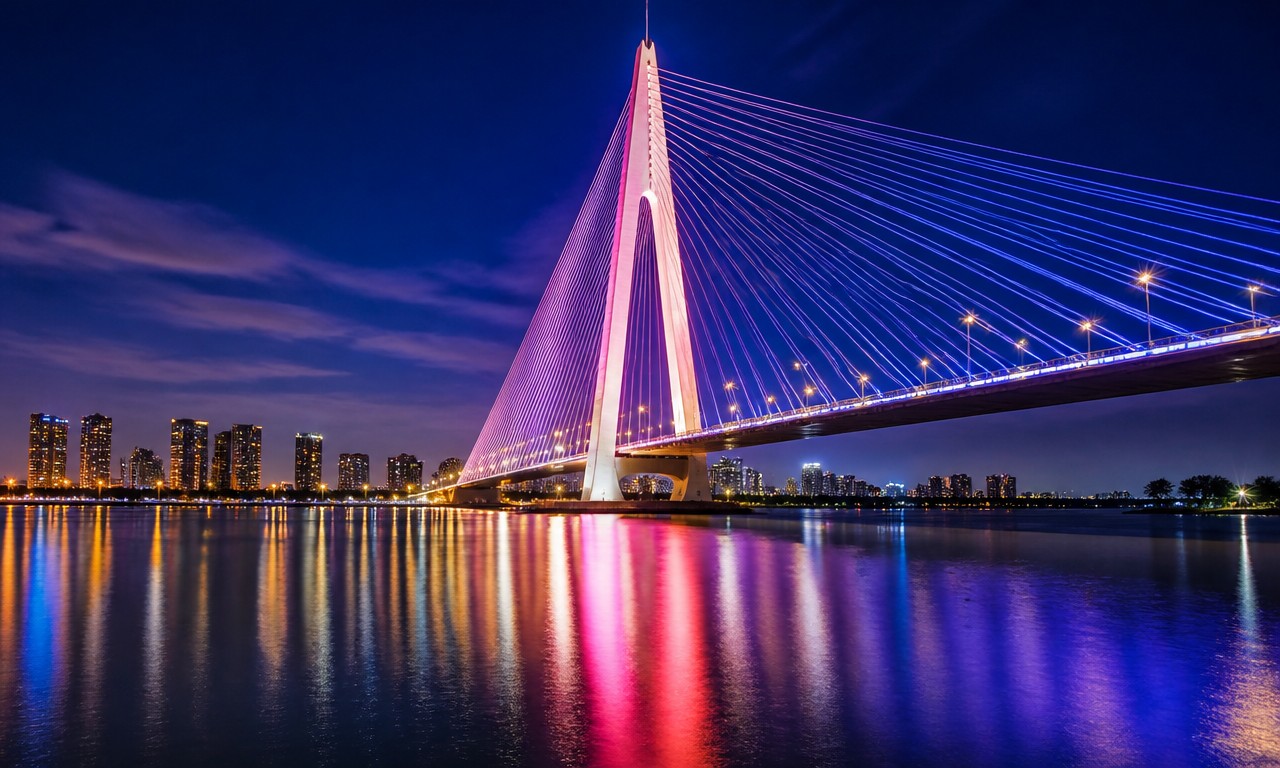 蠡湖大桥夜色